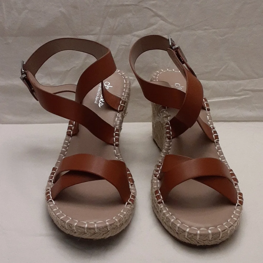 Charles by Charles David size 9M women's espadrilles sandal in brown.
